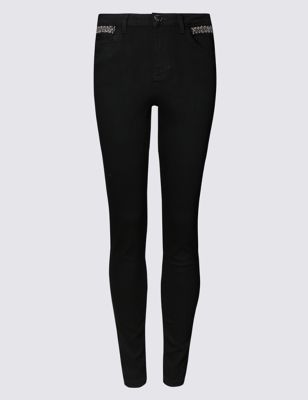 Super Skinny Embroidered Jeans